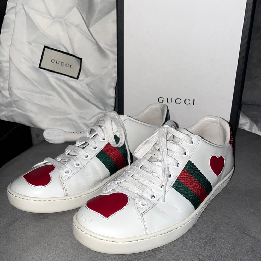 Gucci Ace Heart leather sneakers